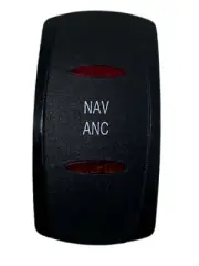Carling Dual Red Lighted "Nav/Anc" Rocker Switch Cover