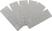 IWOWHERO Christmas Nail Art Stamping Plates Creative Template 6pcs Nail Stencils for Manicure Supplies