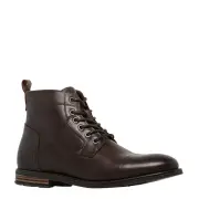 AIDAN DARK BROWN LEATHER BOOTS