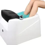 Acrylic Massage Footbath Pedicure Foot Spa Bathtub with Heat Bubble Massage & Jets, Adjustable Temperature Foot Spa Massager with Pedicure Foot Rest, Colorful Lamp Foot Soak Tub Salon