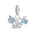 Fish Turtle Ocean Charm 925 Sterling Silver Charm for Bracelet Necklace