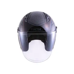 【SOL Helmets】SO-12開放式安全帽 (極光_黑/橘) ｜ SOL安全帽官方商城