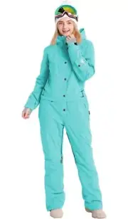 BlueMagic Ski Snowsuit One Piece Jumpsuit Coveralls Wind/waterproof Women’s Sz S
