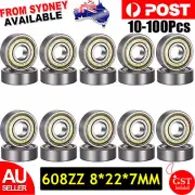 10-100 X Fits 608ZZ Ball Bearing ABEC-7 For Skateboard 3D Printer RepRap Wheels