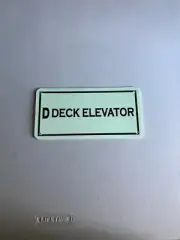 RMS TITANIC, RMS OLYMPIC, WHITE STAR LINE D-DECK ELEVATOR SIGN