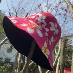 花布 帽 桃紅色的桐花漁夫帽  客家油桐花 牡丹花 野餐 雙面兩用 遮陽防曬 個性男女情侶帽 姐妹帽
