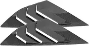 Carbon Fiber Color Rear Side Vent Quarter Window Louver Shutter Cover Compatible for Ford Focus MK3 ST RS Hatchback 2012-2018