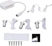 QANYEGN Mini LED Spot Lights, Jewelry Showcase Display Lights, Mini LED Accent Lighting for Showcase Cabinet Porch (Warm Light)