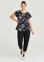 ts Taking Shape Top Size 18 Active Lunar Print style NWT
