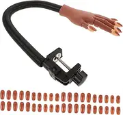Ipetboom 1 Set Nail Practice Hand Model Movable Flexible Nail Training Tool for Manicure Practice Lightweight Durable Design for Easy Use High Simulation