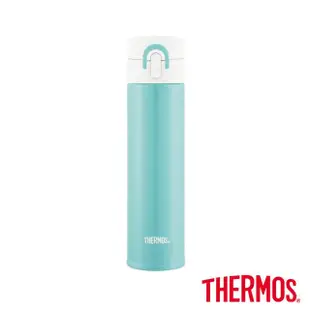 【THERMOS膳魔師】買1送1_不鏽鋼超輕量彈蓋真空保溫杯400ml+400ml(JNI-401)(保溫瓶)