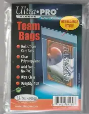 PACK OF 100 ULTRA PRO TEAM BAG RESALABLE BAGS FOR TOPLOADERS / TEAM SETS