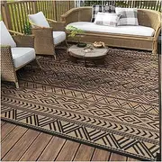 SPXMQSS Outdoor Rug for Patios, Wear-Resistant and Non-Slip Large Outdoor Area Rugs Crystal Velvet, Washable for Camping, Deck, Picnic, Garden P 120x160cm