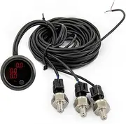 daili Store Universal Air Ride Suspension Three in One Display Pressure Gauge with Valveblock and Control Panel Ship Type Switch (Color : Just Gauge)