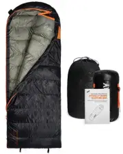 Down Sleeping Bag for Adults - Lightweight and Compact for Backpacking, Campi...