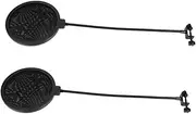 NULYLU 2 pcs Microphone Windscreen Covers Durable Pop Filter Shield for Handheld Microphones with Stabilizing Arm Clip for Recording and Ktv Use