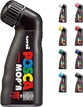 POSCA uni-ball 183299 Marker MOP´R PCM-22, Round Stamp Tip 3-19 mm, Black, Pack of 1, Ergonomic Shape