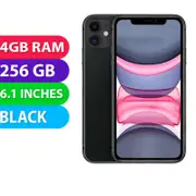 Apple iPhone 11 (256GB, Black) - Refurbished (Excellent)