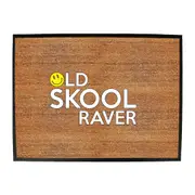 Old Skool Raver - Funny Novelty Doormat Man Cave Floor mat