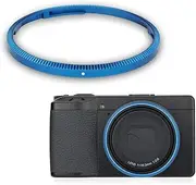JJC GN-1 Aluminium Alloy Lens Decoration Ring, Anti-Lost Spare Accent Ring for Ricoh GRIII GRM3 GR3 HDF Camera, Replaces Ricoh GN-1 Lens Ring - Blue