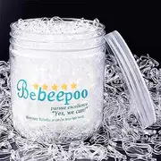 Clear Hair Elastics，BEBEEPOO 2500pcs Rubber Bands for Hair, Clear Mini Elastic Rubber Hair Bands, Small Hair Tties - STRONG - REUSEABLE