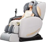 Smart Zero-Gravity Massage Chair,Multiple Massage Programs Reclining Chair Soft Home Use Elderly Leisure Touch Screen Improve Quality of Life(Gray)
