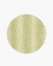 185' Round | Machine Washable Runner Rug | Kid & Pet Friendly | Indoor Rug | Tree Fern Matcha Green Flatwoven Rug by Sanderson | Ruggable