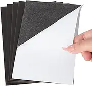 Crafare 4x6 Inch Magnetic Adhesive Sheets Cuttable 60 Mil Thick Magnetic Sheets Flexible Sticky for Crafts Making Metal Scrapbook Cutting Dies Fridge Photos Drawings 5 Pack