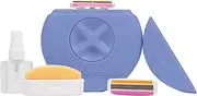 Alleyoop Portable Travel Razors For Women - Perfect For Touch Ups On-The-Go - Includes Refillable Blades, Moisturizing Bar & Water Spray Bottle - Safe For All/Sensitive Skin Types (Periwinkle)