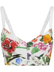 [Dolce & Gabbana] Dolce & Gabbana-Top Bralette Floreale-Donna 40 IT