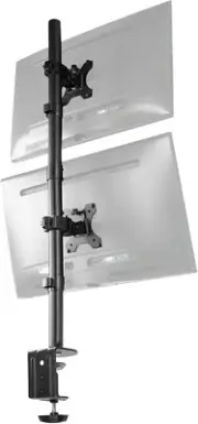 VIVO Dual Vertically Stacked Monitor Desk Mount, Extra Tall Adjustable Stand for