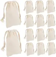 Outanaya 50pcs Drawstring Bag Drawstring Pocket Small Drawstring Pouch Drawstring Bags Ditty Bags for Backpacking Small Bags for Candy Small Bags for Jewelry Mini Storage Bag Fabric Beige