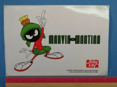 Cool STICKER Label ~ FRITO-LAY Food Products ~ MARVIN the MARTIAN Looney Tunes