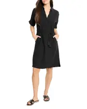 Nic+Zoe Rumba Linen Blend Belted Dress P/L