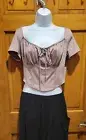 Live in the Moment Mauve/Pink NWT Pheasant Crop Top~Size Large