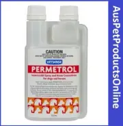 Vetsense Permetrol Concentrate Flea & Tick Spray Rinse For Dogs & Horses 250mL