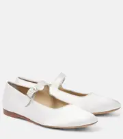 [Le Monde Beryl] Le Monde Béryl Satin Mary Jane flats AU 11 white