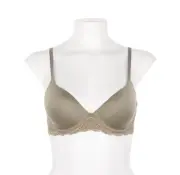 Spanx L73116 Vintage Khaki Undie-Tectable Lightly Lined Demi Bra Size 32C