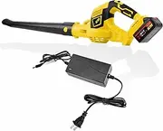 Leaf Blower Cordless,21V Handheld Electric Leaf Blower with Battery and Charger Lightweight Battery Powered Leaf Blowers for Lawn Care,Patio, Yard, Sidewalk,Snow Blowing