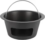 BBQ Carbon Steel Ash Can with Handle for Kamado Joe Classic Joe, Charcoal Ash Collector Charcoal Ash Can Basket Fits for Large Big Green Egg Accessories or Other Charcoal Grills