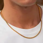 Bartlett London Mens Spiga Chain Necklace - Gold Finish