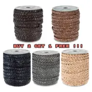 Craft County Flat Braided Leather Cord 5 mm 1 Foot - BUY 2 GET 1 FREE !!!!