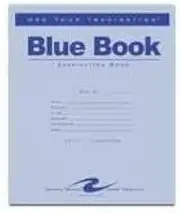 ROARING SPRINGS Exam Blue Book, Margin Rule, 8-1/2 x 7, White, 12 Sheets/Pad (Case of 48)