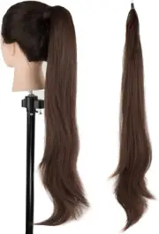 Hair Extension Pony Tail Flexible Pretty Hair Ponytails Hairpieces Wig (Burgundy