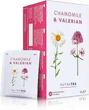 NutraTea - Chamomile & Valerian Root Bedtime Tea | Sleep & Night Time Herbal Blend - 20 Bags