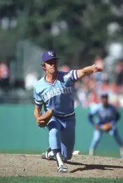 Larry Gura Of The Kansas City Royals 1980 Baseball Photo 6