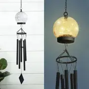 42 Inch Wind Chimes Outdoor Solar Lights, 15 Twinkle Warm White LED Large Sym...