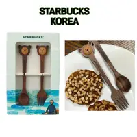 在飛比找蝦皮購物優惠-STARBUCKS [星巴克韓國] 濟州島版木製餐具套裝/勺