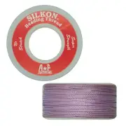 Silkon Bead Stringing Cord Size #3 Lt Amethyst 20 yd spool. Made in Switzerland