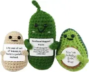 Funny Positive Crochet Potato Emotional Support Gag Potatoes + Pickle + Avocado